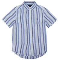 Textiel Jongens Overhemden korte mouwen Polo Ralph Lauren 323934866001 Blauw / Wit