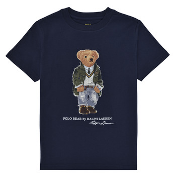 Polo Ralph Lauren T-shirt met printopdruk donkerblauw Jongens Katoen Ronde hals 140 152
