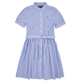 Textiel Meisjes Korte jurken Polo Ralph Lauren FAHARLIDRSS-DRESSES-DAY DRESS Blauw / Wit /  cabana / Blauw / Wit