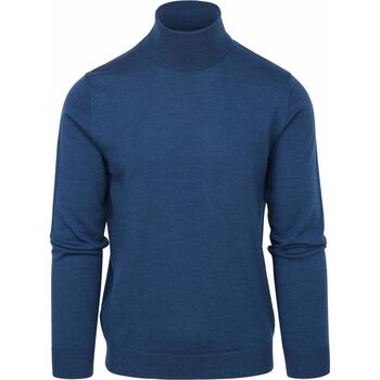 Suitable Sweater Merino Coltrui Petrol Blauw