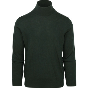 Suitable Sweater Merino Coltrui Donkergroen