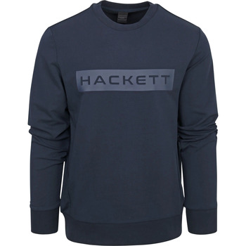 Textiel Heren Sweaters / Sweatshirts Hackett Pullover Logo Navy Blauw