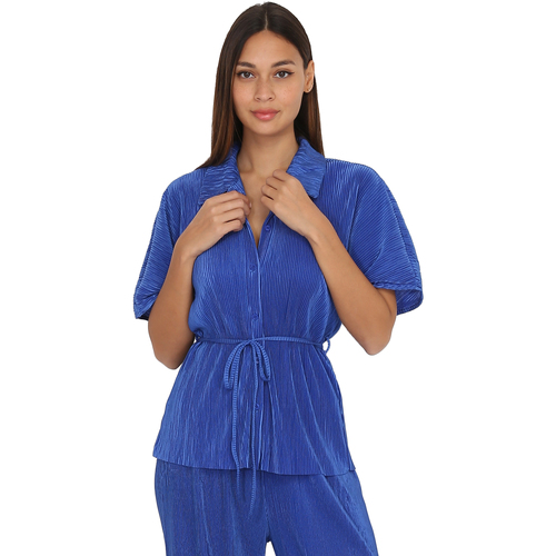 Textiel Dames Overhemden La Modeuse 63238_P143755 Blauw