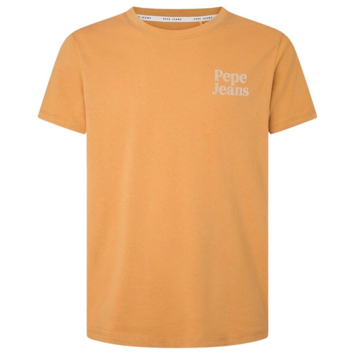 Textiel Heren T-shirts korte mouwen Pepe jeans  Geel