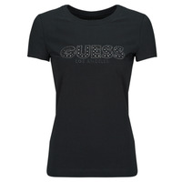 Textiel Dames T-shirts korte mouwen Guess SANGALLO TEE Zwart