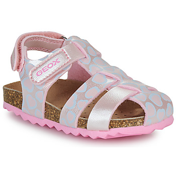 Schoenen Meisjes Sandalen / Open schoenen Geox B SANDAL CHALKI GIRL Roze