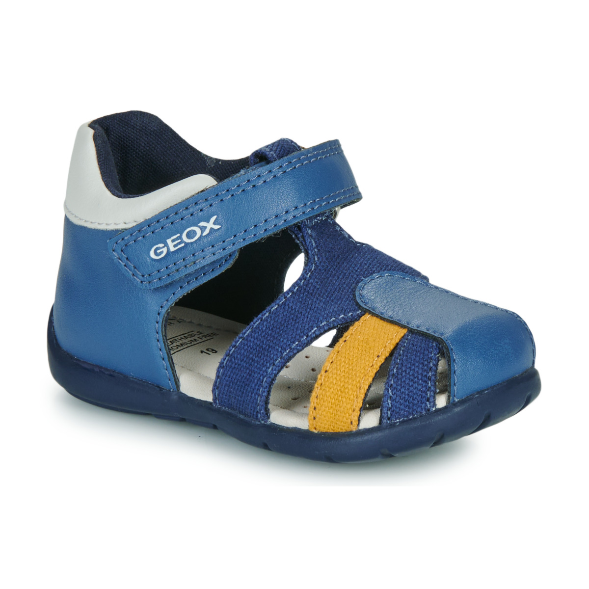 Schoenen Jongens Sandalen / Open schoenen Geox B ELTHAN BOY Blauw / Geel