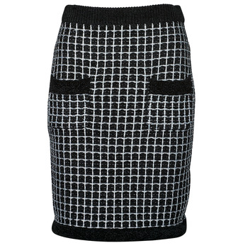 Textiel Dames Rokken Karl Lagerfeld boucle knit skirt Zwart / Wit