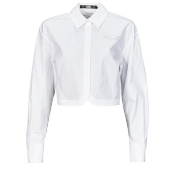 Karl Lagerfeld Overhemd crop poplin shirt
