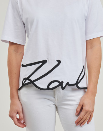 Karl Lagerfeld karl signature hem t-shirt Wit