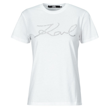 Karl Lagerfeld T-shirt Korte Mouw rhinestone logo t-shirt