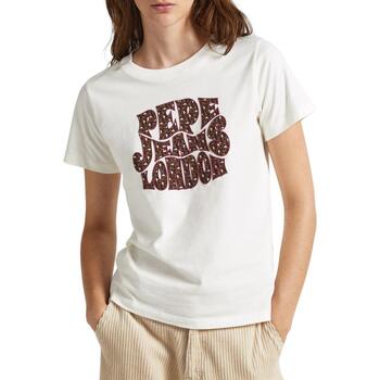 Textiel Dames T-shirts & Polo’s Pepe jeans  Wit