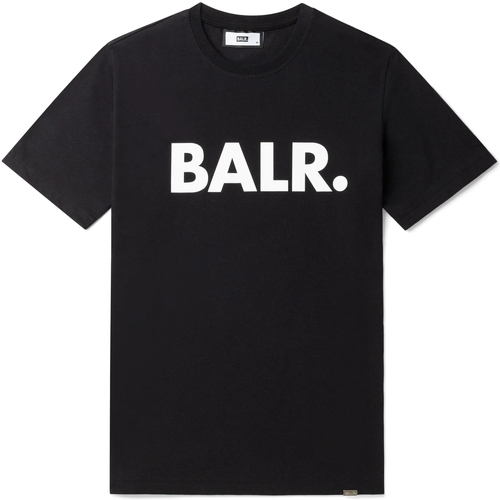 Textiel Heren T-shirts korte mouwen Balr. Brand Straight T-Shirt Zwart