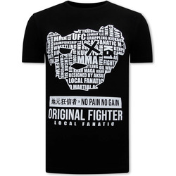 Textiel Heren T-shirts korte mouwen Local Fanatic MMA Orginal Fighter Zwart