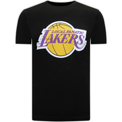 Textiel Heren T-shirts korte mouwen Local Fanatic Lakers Print Zwart