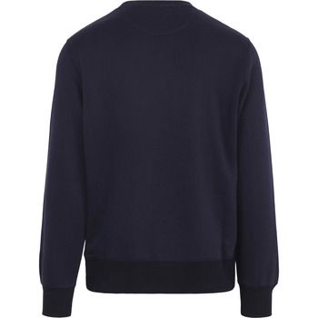 Gant Sweater Embossed Logo Navy Blauw