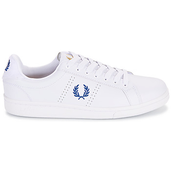 Fred Perry B721 Leather / Towelling Wit / Blauw