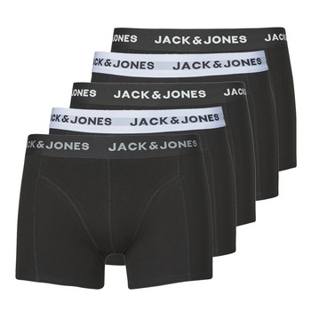 Jack & Jones JACSOLID TRUNKS 5 PACK OP Zwart