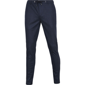 Textiel Heren Broeken / Pantalons Suitable Chino Das Pied de Poule Navy Blauw