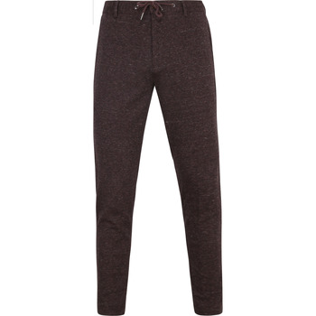 Textiel Heren Broeken / Pantalons Suitable Chino Das Pied de Poule Aurbergine Multicolour