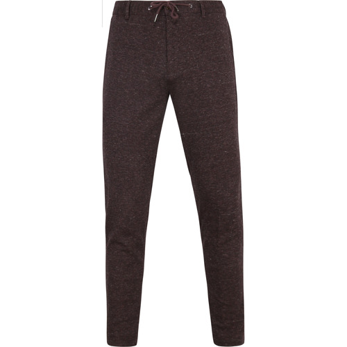 Textiel Heren Broeken / Pantalons Suitable Chino Das Pied de Poule Aurbergine Multicolour