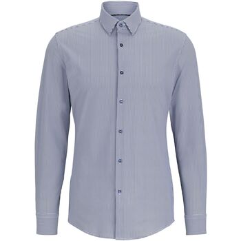 Boss Overhemd Lange Mouw Hank Overhemd Print Blauw