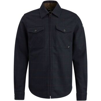 Textiel Heren Sweaters / Sweatshirts Vanguard Overshirt Zip Wolblend Navy Blauw