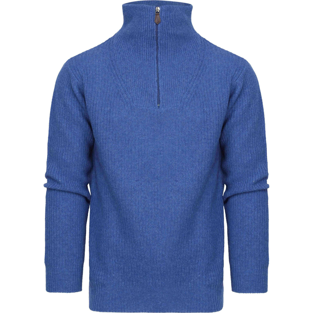 Textiel Heren Sweaters / Sweatshirts Suitable Half Zip Trui Wol Blend Blauw Blauw