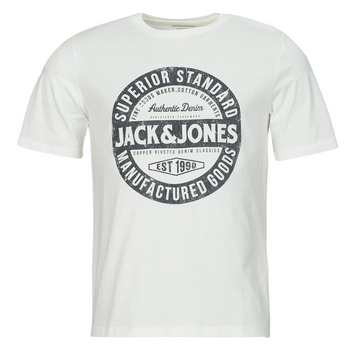 Textiel Heren T-shirts korte mouwen Jack & Jones JJEJEANS TEE SS O-NECK  23/24 Wit