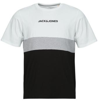 Textiel Heren T-shirts korte mouwen Jack & Jones JJEREID BLOCKING TEE SS Wit