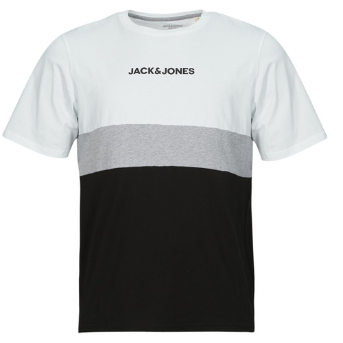 Textiel Heren T-shirts korte mouwen Jack & Jones JJEREID BLOCKING TEE SS Wit