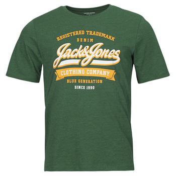 Textiel Heren T-shirts korte mouwen Jack & Jones JJELOGO TEE SS O-NECK 2 COL SS24 SN Groen