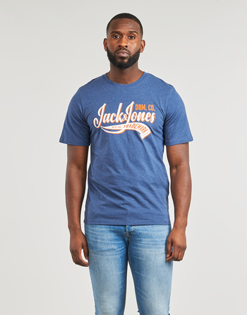 Textiel Heren T-shirts korte mouwen Jack & Jones JJELOGO TEE SS O-NECK 2 COL SS24 SN Marine