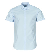 Textiel Heren Overhemden korte mouwen Jack & Jones JJJOE SHIRT SS PLAIN Blauw