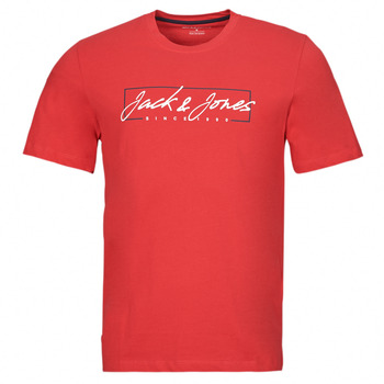 Textiel Heren T-shirts korte mouwen Jack & Jones JJZURI TEE SS CREW NECK Rood