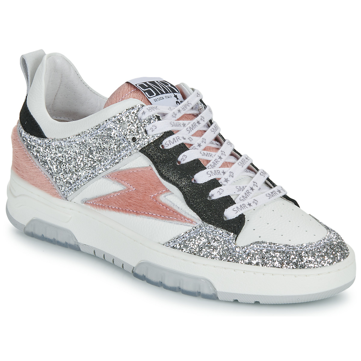 Schoenen Dames Lage sneakers Semerdjian CHITA Wit / Roze / Zilver