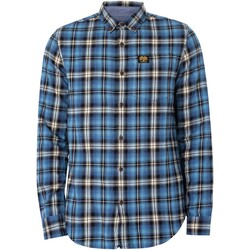 Textiel Heren Overhemden lange mouwen Superdry Katoenen houthakkersshirt Blauw