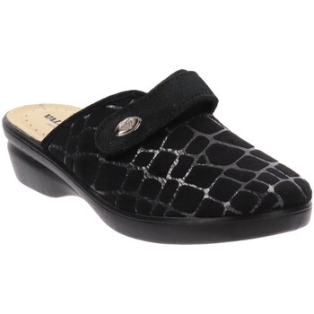 Schoenen Dames Leren slippers Valleverde VV-25235 Zwart