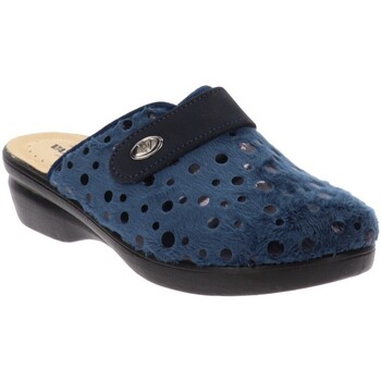 Schoenen Dames Leren slippers Valleverde VV-25236 Blauw