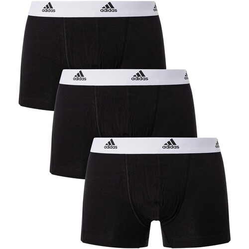 Ondergoed Heren BH's adidas Originals Set van 3 Active Flex Trunks Zwart