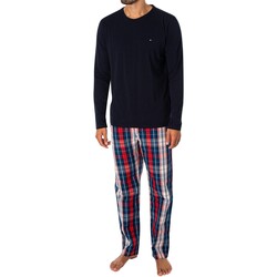 Textiel Heren Pyjama's / nachthemden Tommy Hilfiger Geweven pyjamaset met lange mouwen Multicolour