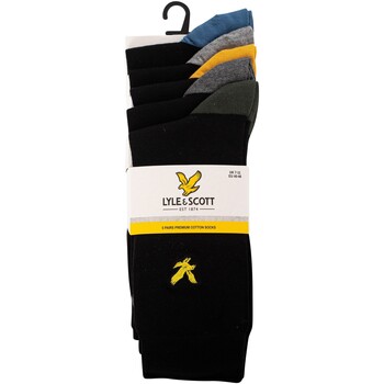 Lyle & Scott Set van 5 Graham Premium-sokken Zwart