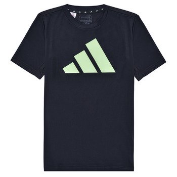 Adidas Sportswear sportshirt zwart lichtgroen Sport t-shirt Polyester Ronde hals 152