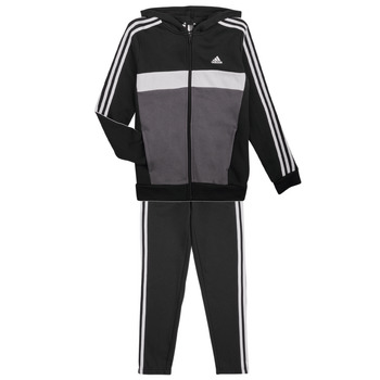 Textiel Jongens Trainingspakken Adidas Sportswear J 3S TIB FL TS Zwart / Grijs