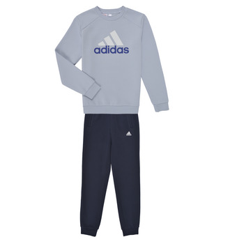 Adidas Badge of Sport Large Logo Fleece Tracksuit Junior Blue