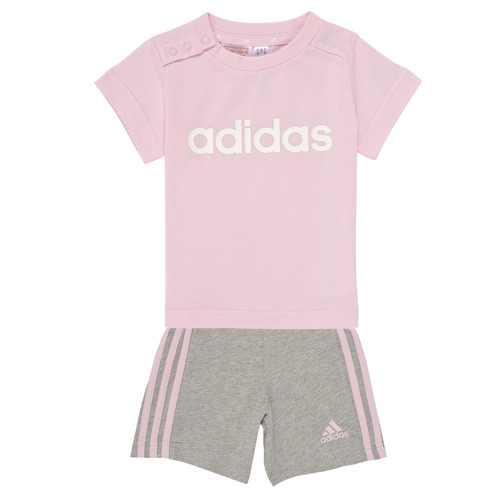 Textiel Meisjes Trainingspakken Adidas Sportswear I LIN CO T SET Roze / Grijs