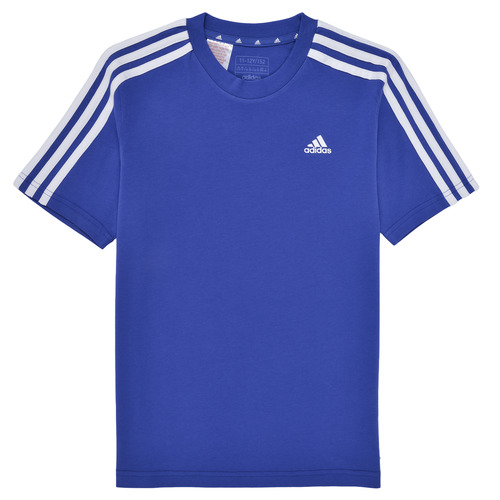 Textiel Jongens T-shirts korte mouwen Adidas Sportswear U 3S TEE Blauw / Wit
