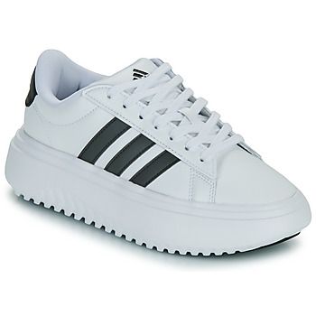 Schoenen Dames Lage sneakers Adidas Sportswear GRAND COURT PLATFORM Wit / Zwart