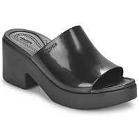 Schoenen Dames Leren slippers Crocs BROOKLYN HEEL Zwart