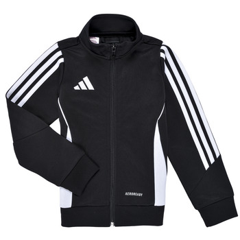 Adidas Perfor ce Junior voetbal trainingsjack TIRO 24 zwart wit Sportvest Gerecycled polyester Opstaande kraag 176